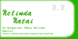 melinda matai business card